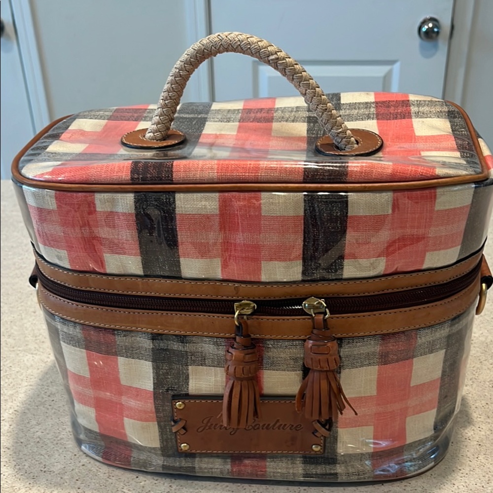 Juicy Couture Plaid Cosmetic Bag